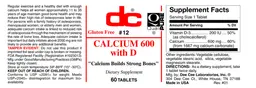 Label for Calcium 600 with D