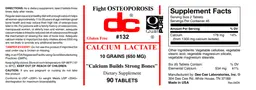 Label for Calcium Lactate