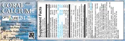 Label for Coral Calcium Plus