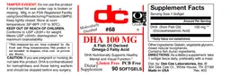 Label for DHA 100 mg