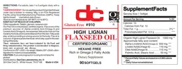 Label for Flaxseed Oil