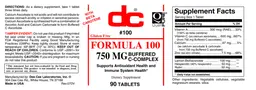 Label for Formula 100