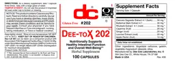 Label for Dee-ToX 202