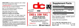 Label for DHA 100 mg