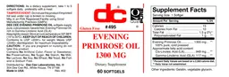 Label for Evening Primrose Oil 1300 mg