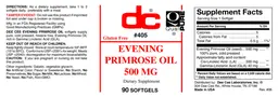 Label for Evening Primrose Oil 500 mg