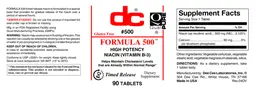 Label for Formula 500