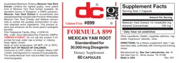 Label for Formula 899