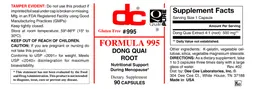 Label for Formula 995
