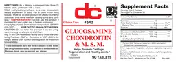 Label for Glucosamine Chondroitin & M.S.M.