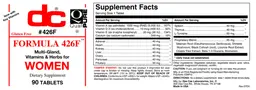 Label for Formula 426F Women
