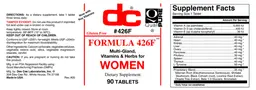 Label for Formula 426F Women