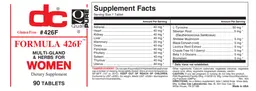 Label for Formula 426F Women