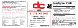 Label for L-Lysine 1000