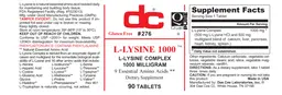 Label for L-Lysine 1000