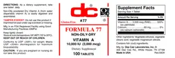 Label for Formula 77