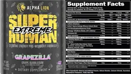 Label for SuperHuman Extreme Grapezilla