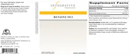 Label for Betaine HCl