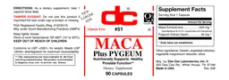 Label for Maca Plus Pygeum
