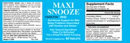 Label for Maxi Snooze