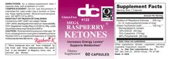 Label for Mega Raspberry Ketones