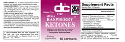 Label for Mega Raspberry Ketones