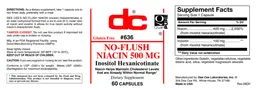 Label for No-Flush Niacin 500 mg