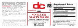 Label for No-Flush Niacin 500 mg