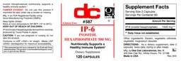 Label for IP-6 Inositol Hexaphosphate 500 mg