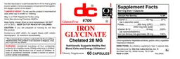 Label for Iron Glycinate