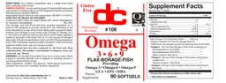 Label for Omega 3 6 9