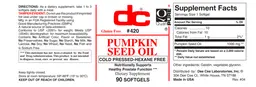 Label for Pumpkin Seed Oil