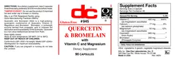 Label for Quercetin & Bromelain