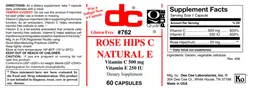 Label for Rose Hips C Natural E