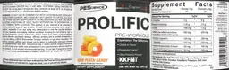 Label for Prolific Sour Peach Candy