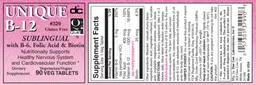 Label for Unique B-12