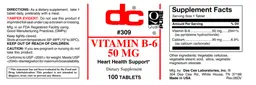 Label for Vitamin B-6 50 mg