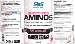 Label for Energized Aminos Pink Star Candy
