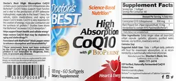 Label for High Absorption CoQ10 100 mg with BioPerine