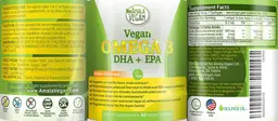 Label for Vegan Omega 3 DHA + DPA
