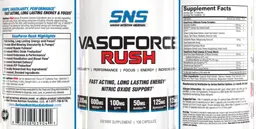 Label for VasoForce Rush