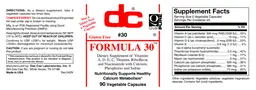 Label for Formula 30