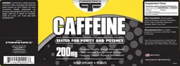 Label for Caffeine 200 mg