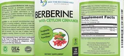 Label for Berberine with Ceylon Cinnamon