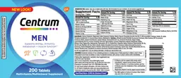 Label for Centrum Men