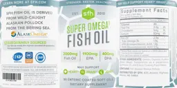 Label for Super Omega-3 Fish Oil 2000 mg