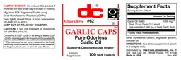 Label for Garlic Caps