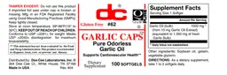 Label for Garlic Caps