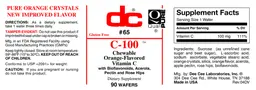 Label for C-100 Chewable Orange-Flavored