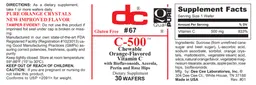 Label for C-500 Chewable Orange-Flavored
